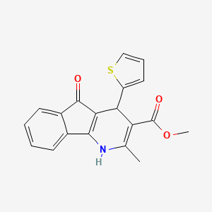 molecular formula C19H15NO3S B5024509 methyl 2-methyl-5-oxo-4-(thiophen-2-yl)-4,5-dihydro-1H-indeno[1,2-b]pyridine-3-carboxylate 
