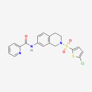molecular formula C19H16ClN3O3S2 B5024538 N-[2-(5-chlorothiophen-2-yl)sulfonyl-3,4-dihydro-1H-isoquinolin-7-yl]pyridine-2-carboxamide 