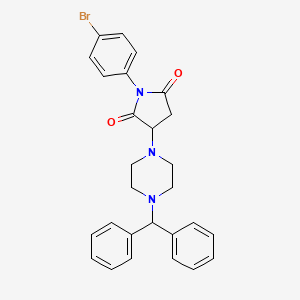 molecular formula C27H26BrN3O2 B5024896 1-(4-Bromophenyl)-3-[4-(diphenylmethyl)piperazin-1-yl]pyrrolidine-2,5-dione 