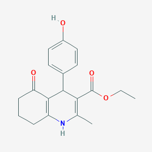 molecular formula C19H21NO4 B5024931 Ethyl 4-(4-hydroxyphenyl)-2-methyl-5-oxo-1,4,5,6,7,8-hexahydroquinoline-3-carboxylate 