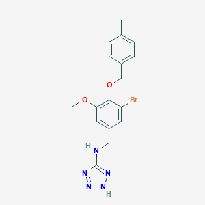 molecular formula C17H18BrN5O2 B502508 N-({3-BROMO-5-METHOXY-4-[(4-METHYLPHENYL)METHOXY]PHENYL}METHYL)-2H-1,2,3,4-TETRAZOL-5-AMINE 