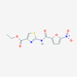 molecular formula C11H9N3O6S B5025096 ethyl 2-[(5-nitro-2-furoyl)amino]-1,3-thiazole-4-carboxylate 
