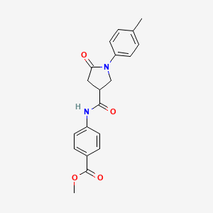 molecular formula C20H20N2O4 B5025118 METHYL 4-[1-(4-METHYLPHENYL)-5-OXOPYRROLIDINE-3-AMIDO]BENZOATE 