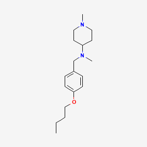 molecular formula C18H30N2O B5025156 N-[(4-butoxyphenyl)methyl]-N,1-dimethylpiperidin-4-amine 