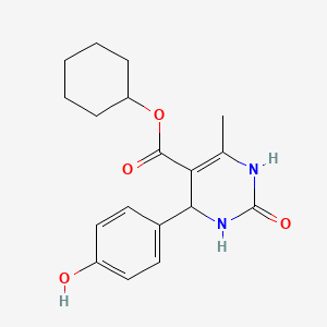 molecular formula C18H22N2O4 B5025192 Cyclohexyl 4-(4-hydroxyphenyl)-6-methyl-2-oxo-1,2,3,4-tetrahydropyrimidine-5-carboxylate 
