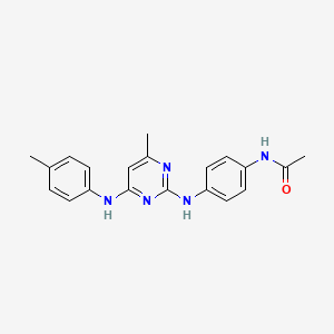molecular formula C20H21N5O B5025272 N-[4-({4-methyl-6-[(4-methylphenyl)amino]pyrimidin-2-yl}amino)phenyl]acetamide 