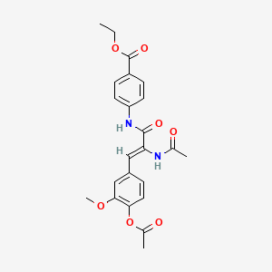 molecular formula C23H24N2O7 B5025658 ethyl 4-[[(Z)-2-acetamido-3-(4-acetyloxy-3-methoxyphenyl)prop-2-enoyl]amino]benzoate 