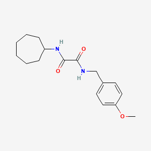 molecular formula C17H24N2O3 B5025797 N'-cycloheptyl-N-[(4-methoxyphenyl)methyl]oxamide 