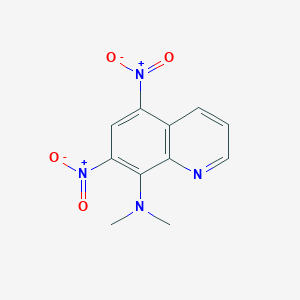 molecular formula C11H10N4O4 B5025862 N,N-dimethyl-5,7-dinitroquinolin-8-amine 