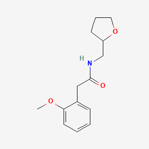 molecular formula C14H19NO3 B5025899 2-(2-methoxyphenyl)-N-(tetrahydrofuran-2-ylmethyl)acetamide 