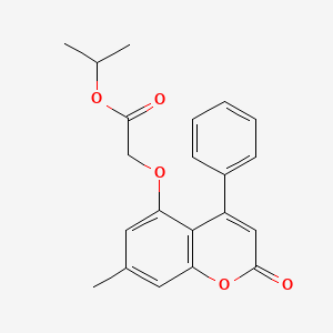 molecular formula C21H20O5 B5026325 Isopropyl ((7-methyl-2-oxo-4-phenyl-2H-chromen-5-YL)oxy)acetate 