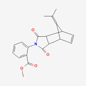 molecular formula C20H19NO4 B5026375 methyl 2-[1,3-dioxo-8-(propan-2-ylidene)-1,3,3a,4,7,7a-hexahydro-2H-4,7-methanoisoindol-2-yl]benzoate 