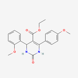 molecular formula C21H22N2O5 B5026405 Ethyl 4-(2-methoxyphenyl)-6-(4-methoxyphenyl)-2-oxo-1,2,3,4-tetrahydropyrimidine-5-carboxylate 