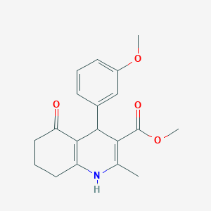 molecular formula C19H21NO4 B5026451 Methyl 4-(3-methoxyphenyl)-2-methyl-5-oxo-1,4,5,6,7,8-hexahydroquinoline-3-carboxylate 