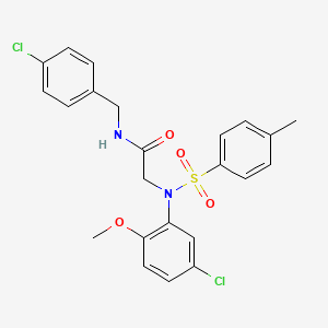 molecular formula C23H22Cl2N2O4S B5026653 N-(4-chlorobenzyl)-N~2~-(5-chloro-2-methoxyphenyl)-N~2~-[(4-methylphenyl)sulfonyl]glycinamide 