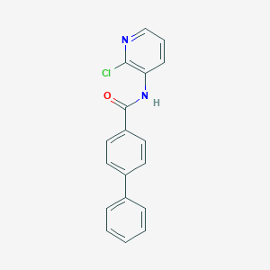 molecular formula C18H13ClN2O B502670 N-(2-chloro-3-pyridinyl)[1,1'-biphenyl]-4-carboxamide 