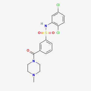 molecular formula C18H19Cl2N3O3S B5027015 N-(2,5-dichlorophenyl)-3-(4-methylpiperazine-1-carbonyl)benzenesulfonamide 