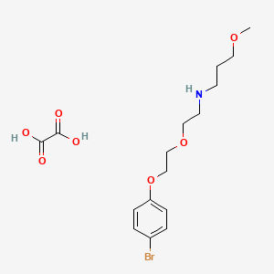 molecular formula C16H24BrNO7 B5027023 N-[2-[2-(4-bromophenoxy)ethoxy]ethyl]-3-methoxypropan-1-amine;oxalic acid 