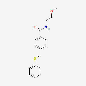 molecular formula C17H19NO2S B5027035 N-(2-methoxyethyl)-4-(phenylsulfanylmethyl)benzamide 