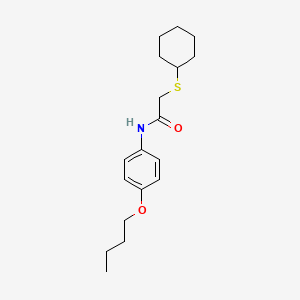 molecular formula C18H27NO2S B5027095 N-(4-butoxyphenyl)-2-(cyclohexylsulfanyl)acetamide 