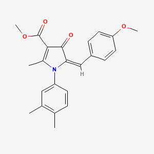molecular formula C23H23NO4 B5027125 Methyl (5E)-1-(3,4-dimethylphenyl)-5-[(4-methoxyphenyl)methylidene]-2-methyl-4-oxo-4,5-dihydro-1H-pyrrole-3-carboxylate 