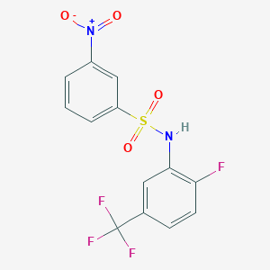molecular formula C13H8F4N2O4S B5027127 N-[2-FLUORO-5-(TRIFLUOROMETHYL)PHENYL]-3-NITROBENZENE-1-SULFONAMIDE 