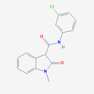 molecular formula C16H13ClN2O2 B502720 N-(3-chlorophenyl)-1-methyl-2-oxo-3-indolinecarboxamide 