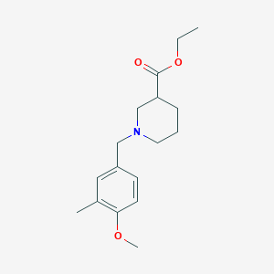 molecular formula C17H25NO3 B5027228 Ethyl 1-[(4-methoxy-3-methylphenyl)methyl]piperidine-3-carboxylate 