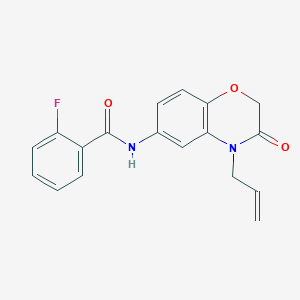 molecular formula C18H15FN2O3 B5027463 2-fluoro-N-[3-oxo-4-(prop-2-en-1-yl)-3,4-dihydro-2H-1,4-benzoxazin-6-yl]benzamide 