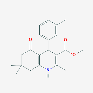molecular formula C21H25NO3 B502780 Methyl 2,7,7-trimethyl-4-(3-methylphenyl)-5-oxo-1,4,5,6,7,8-hexahydro-3-quinolinecarboxylate 