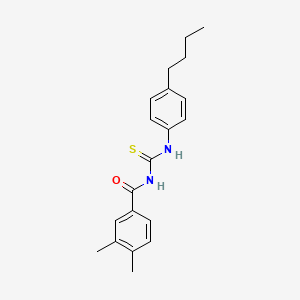 molecular formula C20H24N2OS B5028106 N-[(4-butylphenyl)carbamothioyl]-3,4-dimethylbenzamide 