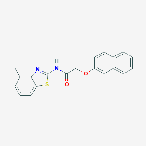 molecular formula C20H16N2O2S B502814 N-(4-methylbenzo[d]thiazol-2-yl)-2-(naphthalen-2-yloxy)acetamide 