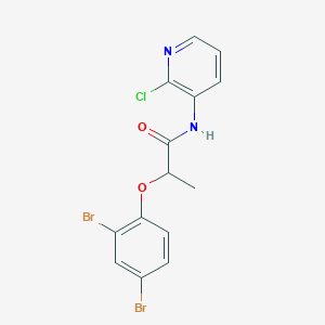 molecular formula C14H11Br2ClN2O2 B502819 N-(2-chloro-3-pyridinyl)-2-(2,4-dibromophenoxy)propanamide 