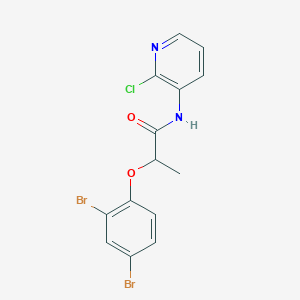 N-(2-chloro-3-pyridinyl)-2-(2,4-dibromophenoxy)propanamide
