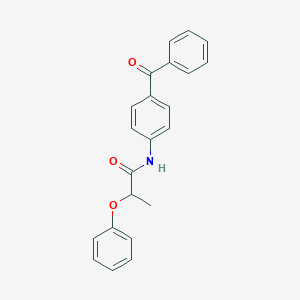 molecular formula C22H19NO3 B502820 N-(4-benzoylphenyl)-2-phenoxypropanamide 