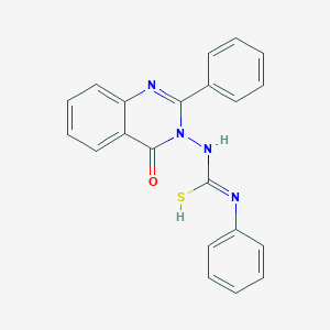 molecular formula C21H16N4OS B502833 N-(4-oxo-2-phenylquinazolin-3-yl)-N'-phenylcarbamimidothioic acid 