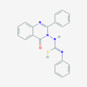 N-(4-oxo-2-phenylquinazolin-3-yl)-N'-phenylcarbamimidothioic acid