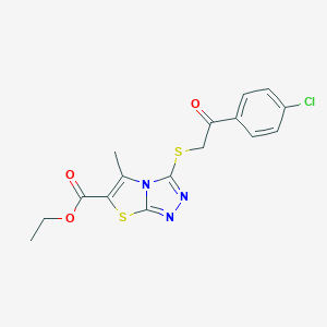 Ethyl 3-{[2-(4-chlorophenyl)-2-oxoethyl]sulfanyl}-5-methyl[1,3]thiazolo[2,3-c][1,2,4]triazole-6-carboxylate