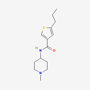 molecular formula C14H22N2OS B5028381 N-(1-methylpiperidin-4-yl)-5-propylthiophene-3-carboxamide 