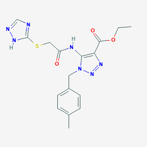 ethyl 1-(4-methylbenzyl)-5-{[(4H-1,2,4-triazol-3-ylsulfanyl)acetyl]amino}-1H-1,2,3-triazole-4-carboxylate
