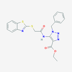 ethyl 5-{[(1,3-benzothiazol-2-ylsulfanyl)acetyl]amino}-1-benzyl-1H-1,2,3-triazole-4-carboxylate