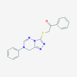 1-Phenyl-2-[(7-phenyl-7,8-dihydro[1,2,4]triazolo[3,4-f][1,2,4]triazin-3-yl)sulfanyl]ethanone