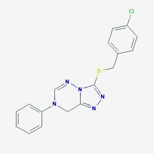 3-[(4-Chlorobenzyl)sulfanyl]-7-phenyl-7,8-dihydro[1,2,4]triazolo[3,4-f][1,2,4]triazine