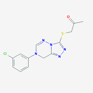 1-{[7-(3-Chlorophenyl)-7,8-dihydro[1,2,4]triazolo[3,4-f][1,2,4]triazin-3-yl]sulfanyl}acetone