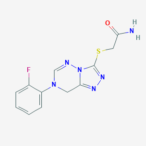 2-{[7-(2-Fluorophenyl)-7,8-dihydro[1,2,4]triazolo[3,4-f][1,2,4]triazin-3-yl]sulfanyl}acetamide