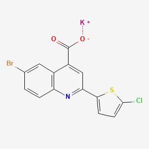 molecular formula C14H6BrClKNO2S B5028493 Potassium;6-bromo-2-(5-chlorothiophen-2-yl)quinoline-4-carboxylate 