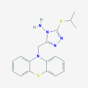 3-(isopropylsulfanyl)-5-(10H-phenothiazin-10-ylmethyl)-4H-1,2,4-triazol-4-ylamine