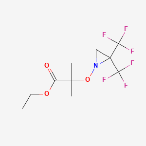 molecular formula C10H13F6NO3 B5028608 Ethyl 2-[2,2-bis(trifluoromethyl)aziridin-1-yl]oxy-2-methylpropanoate 
