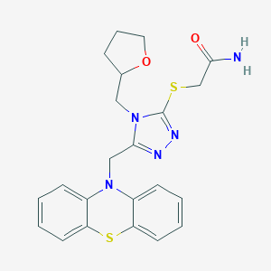 2-{[5-(10H-phenothiazin-10-ylmethyl)-4-(tetrahydro-2-furanylmethyl)-4H-1,2,4-triazol-3-yl]sulfanyl}acetamide