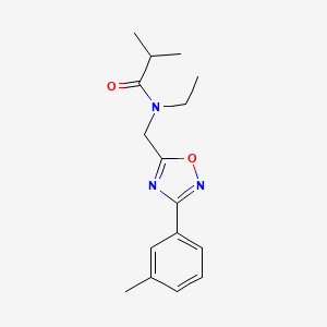 molecular formula C16H21N3O2 B5028645 N-ethyl-2-methyl-N-[[3-(3-methylphenyl)-1,2,4-oxadiazol-5-yl]methyl]propanamide 